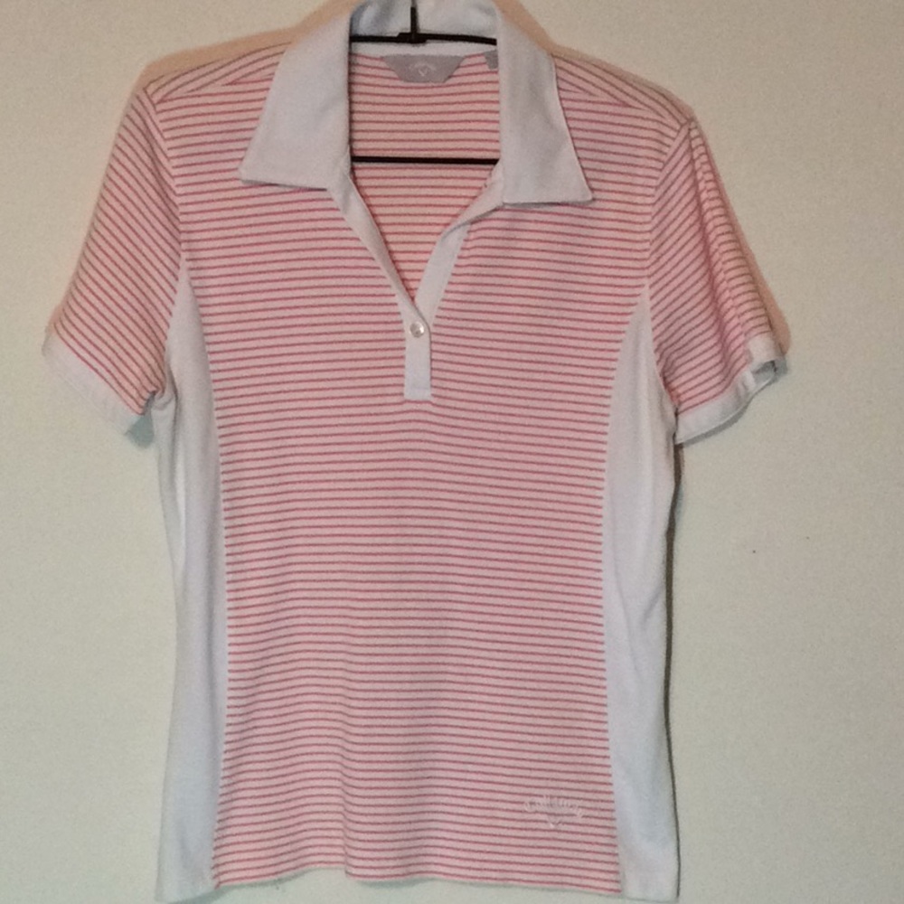LADIES PINK & WHITE STRIPPED CALLAWAY - Picture 1 of 4